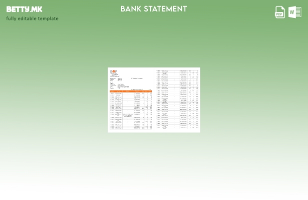 модерен стил Индија Шаблон за зборови за изводи од сметката на Банката на Пенџаб